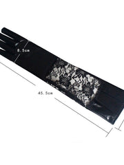 Load image into Gallery viewer, Lace Faux Leather Gloves
