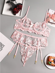 Load image into Gallery viewer, Floral Lace Lingerie Set
