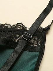 Load image into Gallery viewer, Lace Velvet Bodysuit
