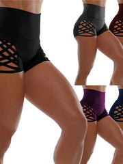 Load image into Gallery viewer, High Waist Hollow-out Shorts
