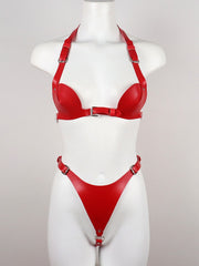 Load image into Gallery viewer, Faux Leather  Bras &amp; Panties
