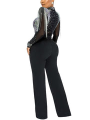 Load image into Gallery viewer, Sheer-Top Jumpsuit
