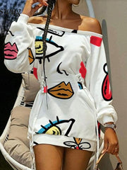 Load image into Gallery viewer, Long Sleeve Off Shoulder Dress
