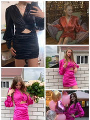 Load image into Gallery viewer, Ruched Satin Bodycon Dress
