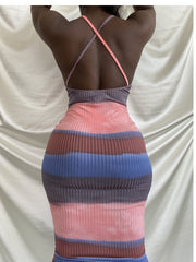 Load image into Gallery viewer, Halter Striped Dress
