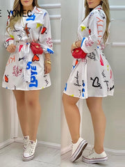 Load image into Gallery viewer, All Over Letter Print Mini Dress
