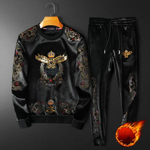 Embroidered Long Sleeve T-Shirt & Pants