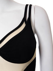 Load image into Gallery viewer, Sheer Patchwork Bodysuit
