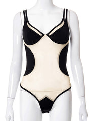 Load image into Gallery viewer, Sheer Patchwork Bodysuit
