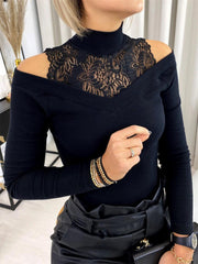 Load image into Gallery viewer, Cold Shoulder Layered Top
