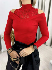 Load image into Gallery viewer, Cold Shoulder Layered Top
