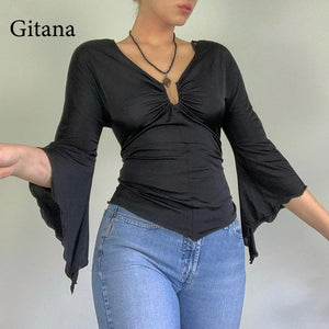 Flared Sleeve Top