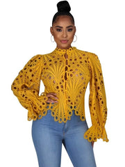 Load image into Gallery viewer, Hollow Out Lace Shirt
