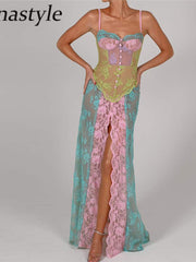 Load image into Gallery viewer, Lace Satin Dress
