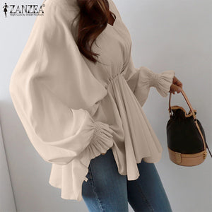 Long Sleeve Ruffle Blouse