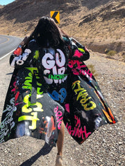 Load image into Gallery viewer, Graffiti Long Sleeve Coat

