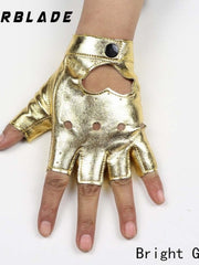 Load image into Gallery viewer, Faux Leather Half Finger Gloves
