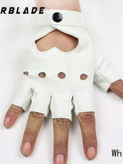 Load image into Gallery viewer, Faux Leather Half Finger Gloves
