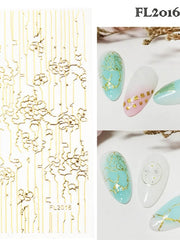 Load image into Gallery viewer, Gold Nail Line Sticker
