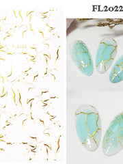 Load image into Gallery viewer, Gold Nail Line Sticker
