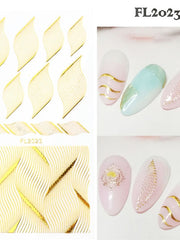 Load image into Gallery viewer, Gold Nail Line Sticker
