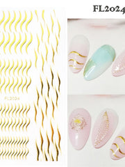 Load image into Gallery viewer, Gold Nail Line Sticker
