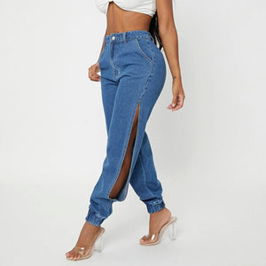 Side Leg Split Jeans