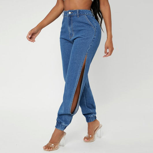 Side Leg Split Jeans