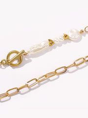 Load image into Gallery viewer, Asymmetrical Pearl Necklace
