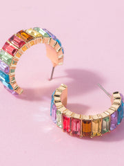 Load image into Gallery viewer, Multi-Color Crystal Earrings
