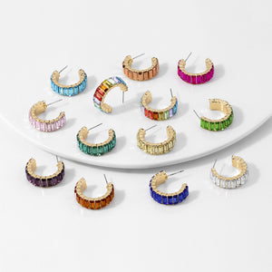 Multi-Color Crystal Earrings