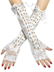 Load image into Gallery viewer, Lace-Up Lace Gloves
