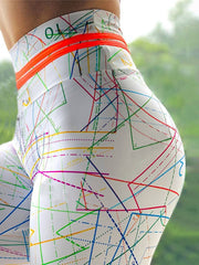 Load image into Gallery viewer, Multi-Color Lines High Waist Leggings
