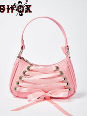 Load image into Gallery viewer, Crisscross Ribbon  Hand Bag

