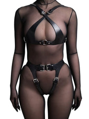 Load image into Gallery viewer, Faux Leather  Bras &amp; Panties
