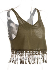 Load image into Gallery viewer, Tassel Crop Top
