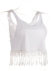 Load image into Gallery viewer, Tassel Crop Top
