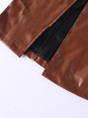 Load image into Gallery viewer, Spaghetti Strap Faux Leather Dress
