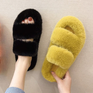 Faux Fur Slippers