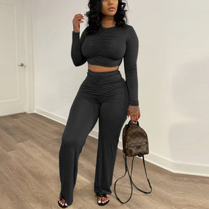 Ruched Front Two-Piece Set