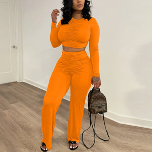 Ruched Front Two-Piece Set