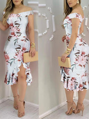 Load image into Gallery viewer, Rhinestone Off Shoulder Dress
