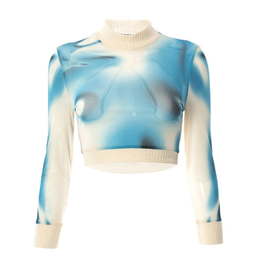 Long Sleeve Turtleneck Crop Top