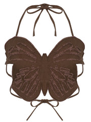 Load image into Gallery viewer, Butterfly Jeans Crop Top
