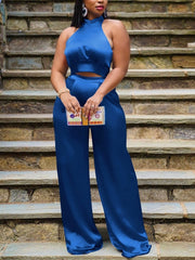 Load image into Gallery viewer, Sleeveless Satin Top &amp; Pants
