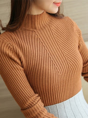 Load image into Gallery viewer, Turtleneck Knitted Sweater
