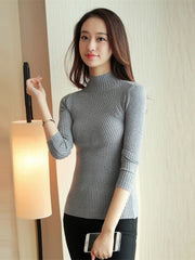 Load image into Gallery viewer, Turtleneck Knitted Sweater
