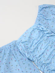 Load image into Gallery viewer, Sheer Lantern Sleeve Dress
