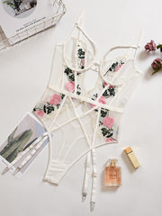 Load image into Gallery viewer, Floral Embroidered Lingerie Set
