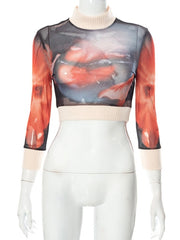 Load image into Gallery viewer, Long Sleeve Turtleneck Crop Top
